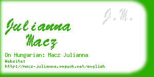 julianna macz business card